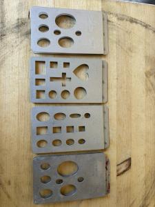 Rock’s compact aluminum lapidary templates used for making cabochons