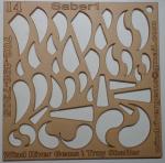 WRG- Cabochon Template - Number 14 - Saber 1 Clear Acrylic Designer Shapes