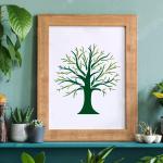 FINGERINSPIRE Tree Stencils Template 11.8x11.8inch Plastic Tree Branches Draw...