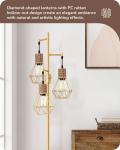 Industrial Dimmable Floor Lamp EDISHINE Farmhouse 3-Light Tree Floor Lamp