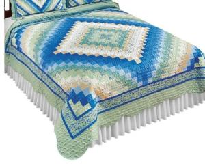 Reversible ~ Classic Diamond Patch Medallion Quilt ~ KING Size Quilt