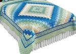 Reversible ~ Classic Diamond Patch Medallion Quilt ~ KING Size Quilt