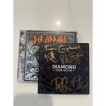 DEF LEPPARD SIGNED DIAMOND STAR HALOS CD W/ AUTOGRAPHED SIGNED INSERT