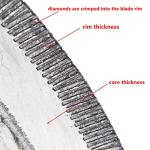 7" inch Diamond Lapidary Saws Blade 175mm Notched Rim Trim Stone Masonry Tools Arbor Hole 25.4mm 1 in