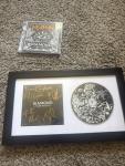 Def Leppard Signed Diamond Star Halos CD Booklet Framed & Matted The Whole Band