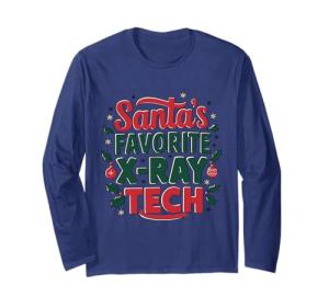 X-Ray Tech Radiology Christmas Santa's Favorite X RayTech Long Sleeve T-Shirt