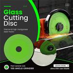 TOPALIVING Glass Cutting Disc, Super Thin Diamond Tile Blade Glass Ceramic Cutting Wheel Porcelain Saw Blade Wheel Lapidary Trim Blade Disc for Grinding Chambering, Jade, Crystal (1Pcs)