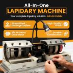 CabKing 8" Cabbing Machine - Lapidary Rock and Jewelry Gem Grinder Polisher - Model CABKING-8V1