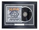 Joe Elliott Phil Collen Sign Frame Def Leppard '22 Diamond Star Halos Record JSA