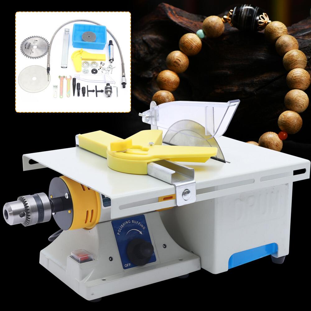Mini Gem Grinding Polishing Machine Table Rock Saw Jewelry Lapidary Equipment US