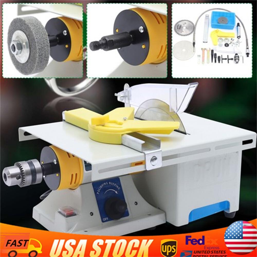 110V Gem Polishing Machine Jewelry Lapidary Grinding Equipment Table Rock Saw