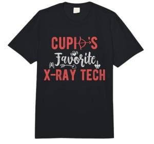 X-RayTech Valentine Cupid's Favorite - Funny Xray Outfit Comfort Colors Adult Heavyweight T-Shirt