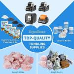 KomeStone Enhanced Rock Tumbler Grit and Polish Refill Kit – Trial Pack, 4-Step Polishing Grits, 4 Bags Abrasive Grit, Compatible with All Rock Tumblers