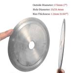 1PCS 175mm 7" inch Diamond Lapidary Saw Blade Rock Slab Trim Cutting Jewelry Tools for Stone Glass Gemstone Agate Jasper(25mm with a Bushing)