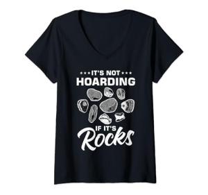 Womens Lapidary Rock Tumbling Stones Rock Polishing Rock Tumbler V-Neck T-Shirt