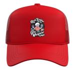 Gem Whisperer by Night Rock Tumbler Day Lapidary Life Trucker Hat with Adjustable Mesh Back, Red