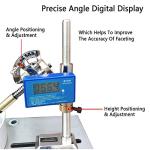 CZCZC Electric Gem Faceting Machine, 180W Jade Grinding Polishing Machine with Digital Display Precise Mechanical Manipulator, 0-2800RPM Adjustable Rotating Speed, Flat Gemstone Processing
