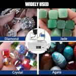 Professional Gem Faceting Machine, 180W Electric Grinding Polisher with Digital Angle Display & LED Work Light & Mechanical, Gemstone Cutting Equipment for Jade, Jewel Angle, Cabochon Making