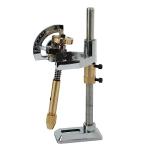 TBLOTYD Rock Tumbler Machine, Lapidary Machine Gem Faceting Machine Lapidaire Stone Angle Milling Polishing Machine with Dops 96 64 32 Scale,for Grinding Polishing Drilling,Silver-1