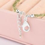 Raw Moldavite Bracelet with Rhodium Plated Chain