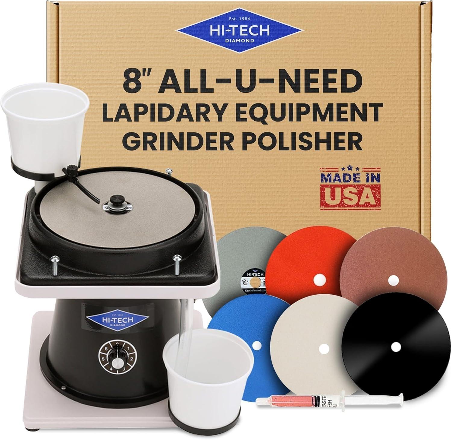 Hi-Tech Diamond 8" Rock Grinding Polishing Machine
