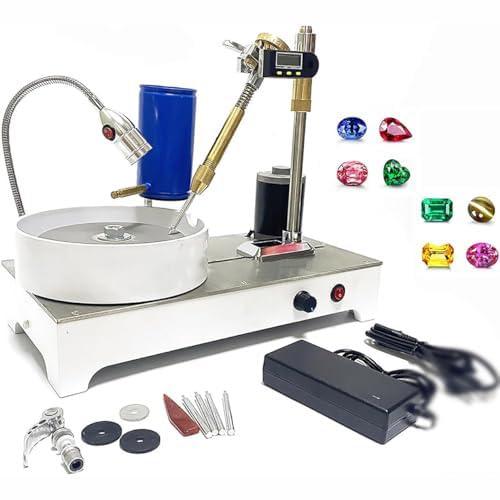 Gemstone Grinding Faceting Machine, 120W Jewelry Polisher with Digital Display, 2800RPM, for Gem Polishing and Precious Metals