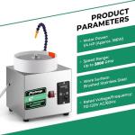 Flyrivergo 6'' Flat Lapidary Machine 2800RPM Variable Speed Lapidary Equipment Cabbing Machine, 180W Gem Stone Rock Grinding and Polishing Machine Includes Accessory Kit