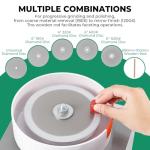 Flyrivergo 6'' Flat Lapidary Machine 2800RPM Variable Speed Lapidary Equipment Cabbing Machine, 180W Gem Stone Rock Grinding and Polishing Machine Includes Accessory Kit