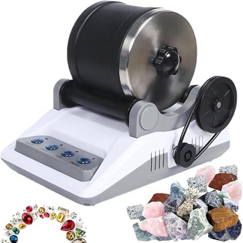 UILMLIO Professional Rock Tumbler Kit, Rock Tumbler Polisher Kit, Electric Jewel Grinder with Timer Function, Detachable Stone Polisher, Ideal for Lapidary Gift for Kids and Adults of All Ages