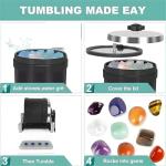 UILMLIO Professional Rock Tumbler Kit, Rock Tumbler Polisher Kit, Electric Jewel Grinder with Timer Function, Detachable Stone Polisher, Ideal for Lapidary Gift for Kids and Adults of All Ages