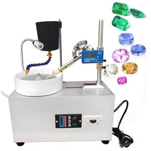Gem Faceting Machine 180W, Electric Jewelry Polisher with Digital Angle Display & 0-2800RPM Adjustable Rotating Speed & Gem Grinding Wheels, Water Cooling System for Gemstone Crystal Rock