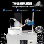 Gem Faceting Machine 180W, Electric Jewelry Polisher with Digital Angle Display & 0-2800RPM Adjustable Rotating Speed & Gem Grinding Wheels, Water Cooling System for Gemstone Crystal Rock