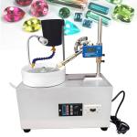 180W Electric Gem Grinding Machine, 6inch Rock Polisher Lapidary Equipment with Digital Angle Display & LED Light & Manipulator, Variable Speed Water Cooling for Gemstone Crystal Jewelry Making