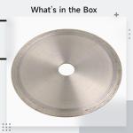 wkao 6.3 in Lapidary Saw Cutting Edge, Thin 0.8 Mm for Gemstones, Sintered No-Teeth Rock Trim Circular Saw for Jade, Agate, Crystal