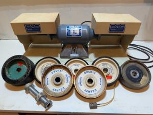 Vintage High End Lapidary/Faceting Equipment "Genie" Diamond Pacific & 7 Wheels