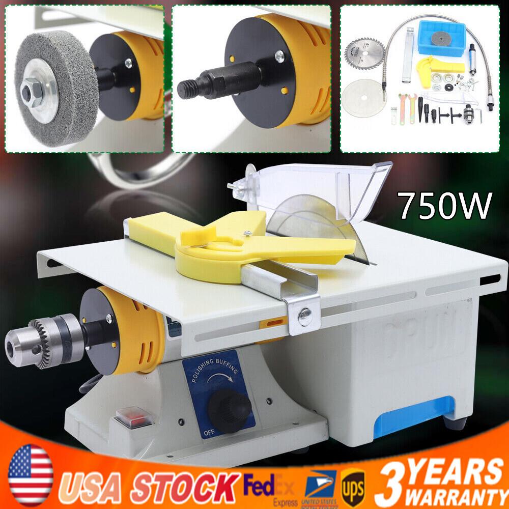 Mini Gem Grinding Polishing Machine Table Rock Saw Jewelry Lapidary Equipment US