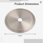 Vestamore 6.3 in Sintered Lapidary Saw Cutting Tool, 0.03 in Thin Rock Trim Slab Circular Cutting Edge, No Teeth, for Gemstones, Jade, Agate, Crystal