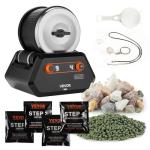 VEVOR Rock Tumbler Kit, 3 lbs Rock Polishing Kit, 4 Speed Settings 9-Day Polishing Timer Stone Polishing Kit, Rock Polisher with Rough Gemstones and Polishing Grits, Rock Polisher for Adults Kids