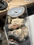 Large Lapidary Rough Gemstone Box Lot #17 8lbs 11.4 OZ