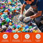 Rock Tumbler Grit and Ceramic Tumbling Media, Polish Up to 15 lbs. of Rocks, Rock Polishing Supplies, Compatible with Any Tumbler (2 Pounds - Polish up to 15 lbs. of Rocks)