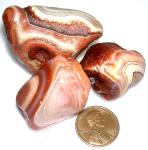 Lake Superior Agate Agates 2+oz 'AWESOME THREESOME' Rough Lapidary Gemstones