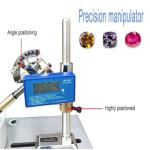 HEQIM Adjustable Stainless Steel Table Gem Grinder 2800rpm, Gem Faceting Machine with Digital Display Manipulator and Frequency Control Speed, 180W Jewelry Polisher for Knives, Seals, Jewelry, Glass