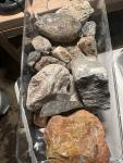 Large Lapidary Rough Gemstone Box Lot #15 9lbs 0.2 OZ