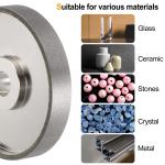 Diamond Lapidary Wheel 6 Inch x 1 Inch Arbor Hole Grit 180 Grinding Wheels