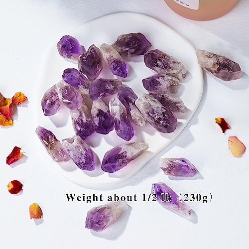 1/2 lb Natural Amethyst Crystal Points Bulk