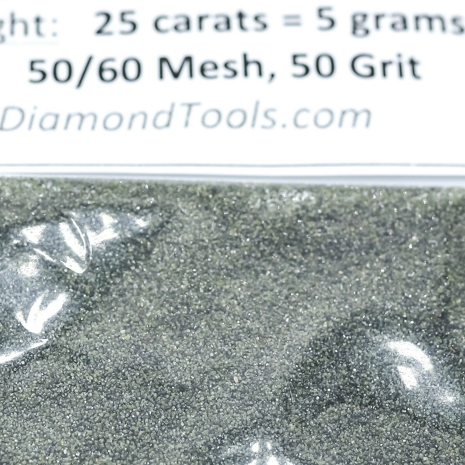325-50 Grit Diamond Powder: 25 Carats, 5 Grams