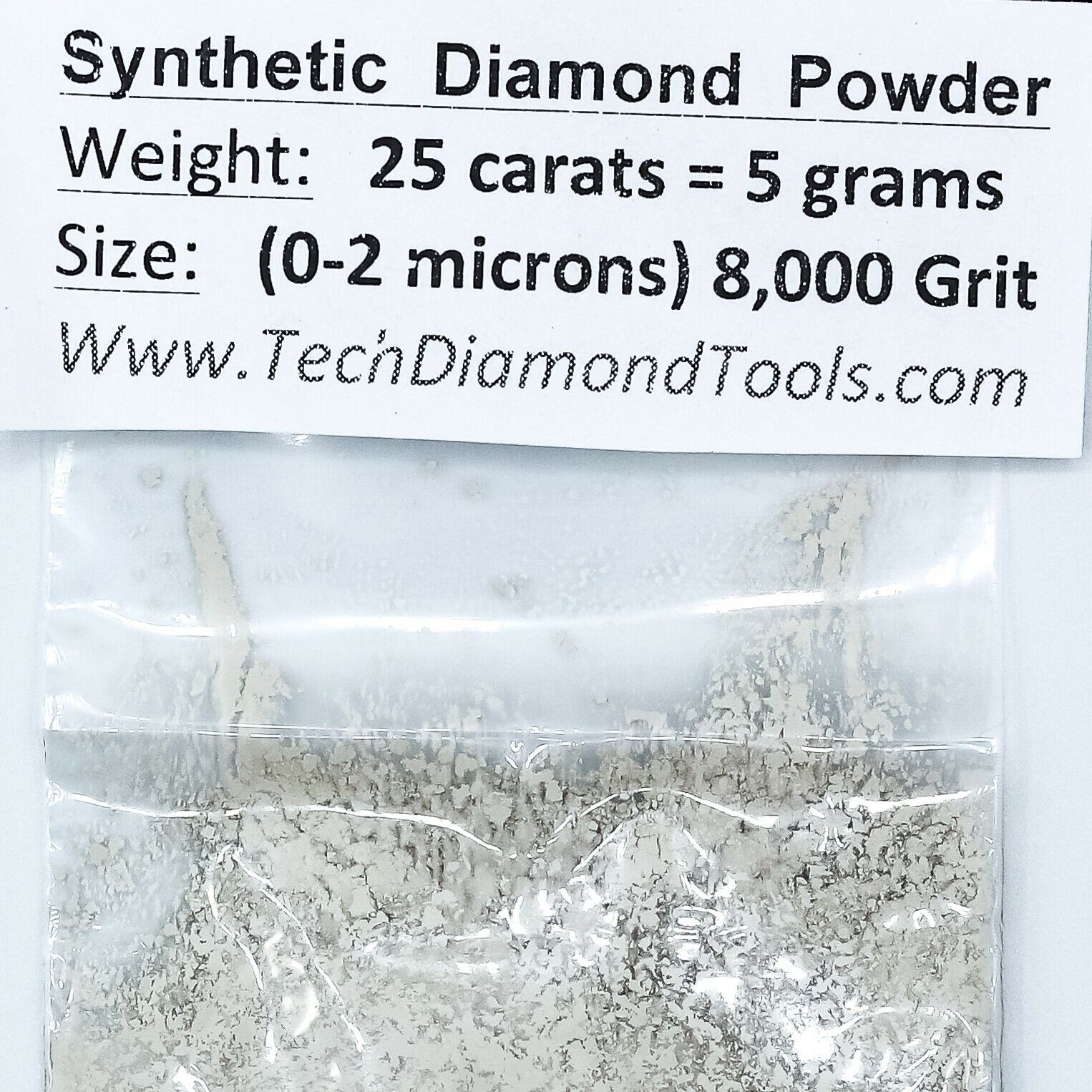 Lapidary Diamond Powder: 200,000-400 Grit, 25 Carats