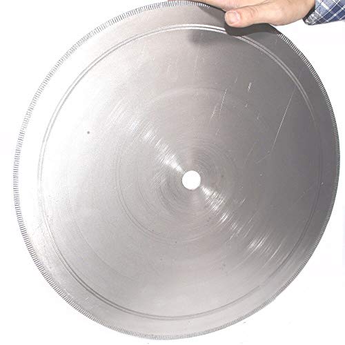 KATSUSO 16" inch Diamond Cutting Disc Lapidary Saw Blade Disk Notched Rim Thickness 2mm Jewelry Tools for Stone Gemstone Rock Slab - (Hole Diameter: 25mm w bushing 16mm)