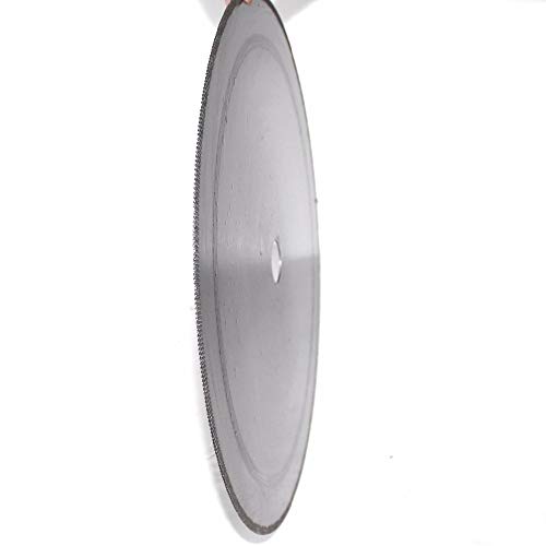 KATSUSO 16" inch Diamond Cutting Disc Lapidary Saw Blade Disk Notched Rim Thickness 2mm Jewelry Tools for Stone Gemstone Rock Slab - (Hole Diameter: 25mm w bushing 16mm)