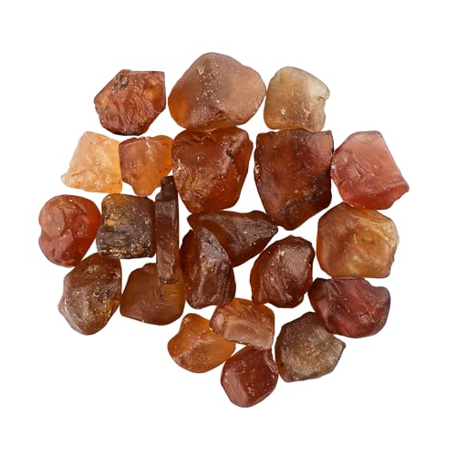 CRYSTALIS 100 cts Natural Brown Zircon Wholesale Loose Gemstone Bulk, Crystals Raw Rough Stones for Cabbing, Tumbling, Cutting, Lapidary, Polishing, Reiki Healing Wire Wrapping, DIY, Gem Collection